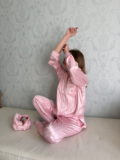 Striped pj satin Yellow - Pink Base